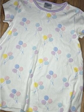 Pippa White Balloon Print Short Sleeve Top